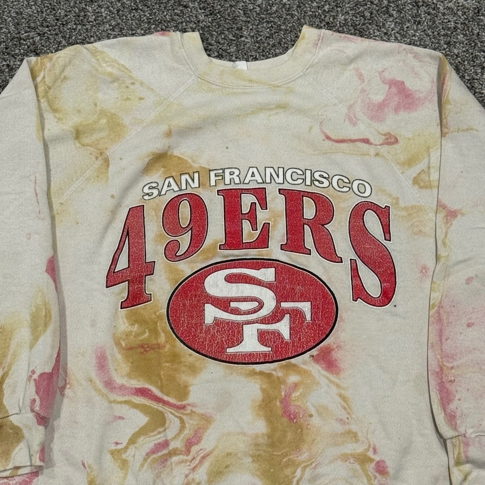 Vintage 80s San Francisco 49ers Artex Sweatshirt Mens XL Tie Dye NFL Retro